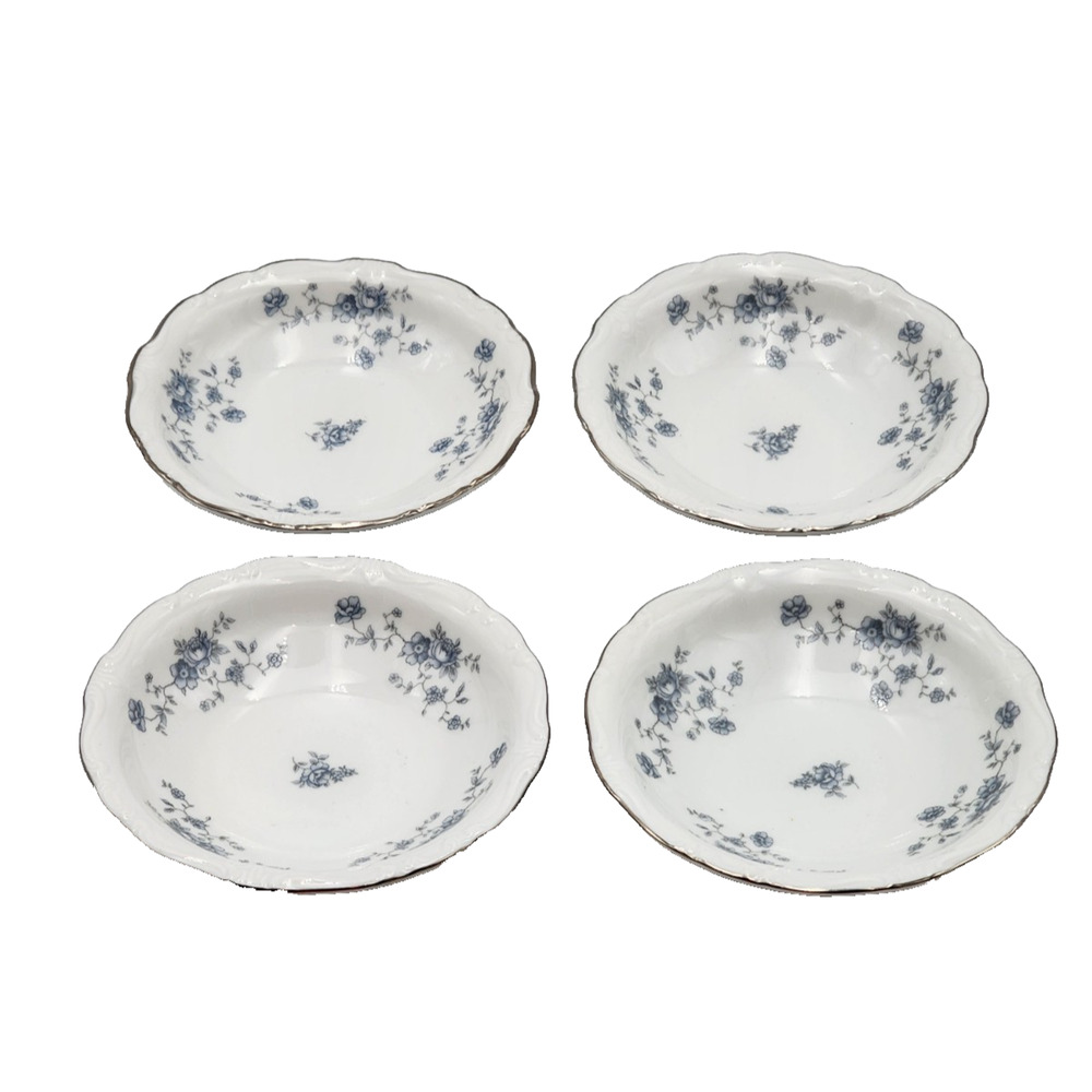 Johann Haviland Blue Garland 5" Dessert Plate set of 4 Bavaria Germany Vintage